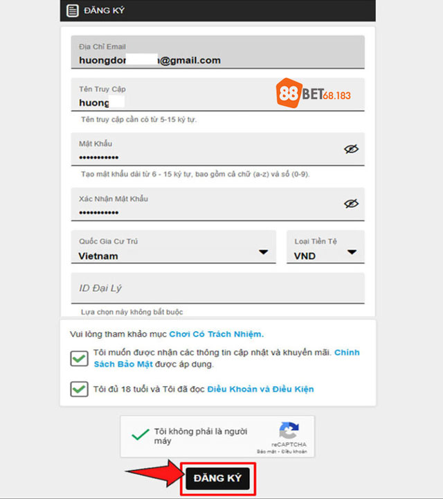 Hướng dẫn đăng ký 188bet chi tiết